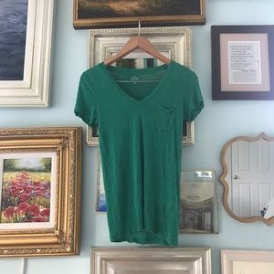 J.Crew green linen t-shirt
